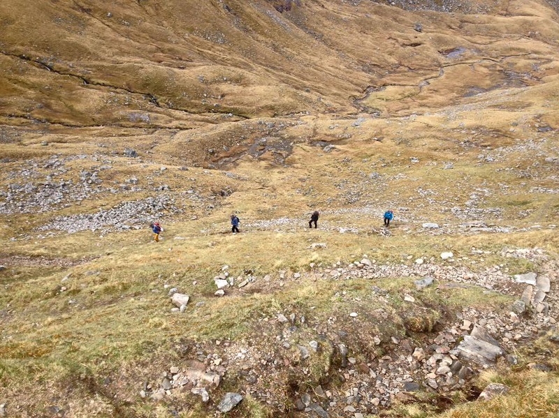 on the way up Bein Fhada . Photo by Paul Stock